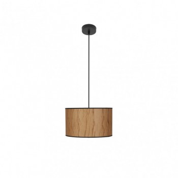 Distribuidor - Lâmpadas Diversas | Colgantes Clássicas | COLGANTE TAPIRO 1XE27 PERGAMINO/NEGRO REGX30X30 CM Ref: 178493002